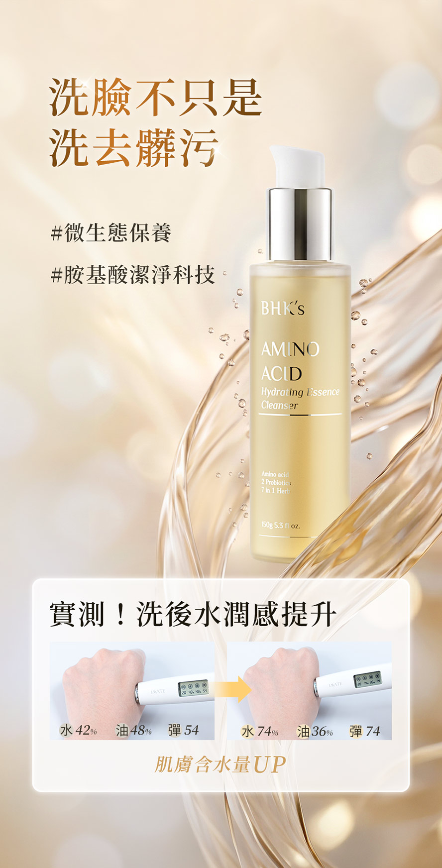 洗後保水提升，調理粗糙感