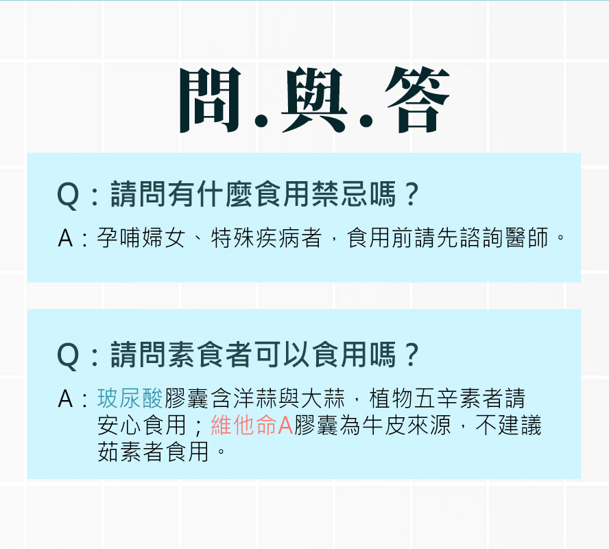 BHKs玻尿酸、維他命A問與答。