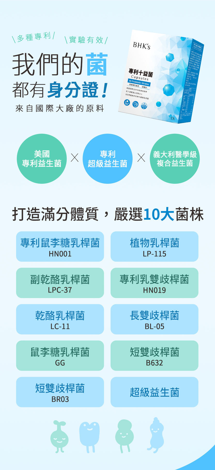 BHK’s專利十益菌能夠改善細菌叢生態,滋補強身