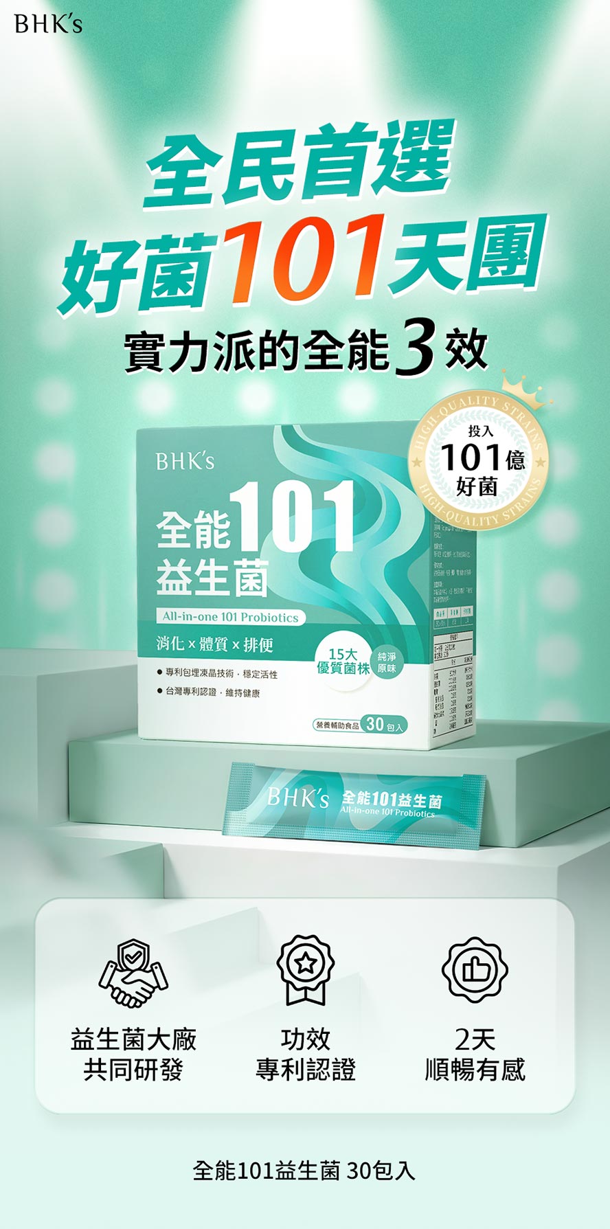 BHK's全能101益生菌功效?為台灣人設計的益生菌?