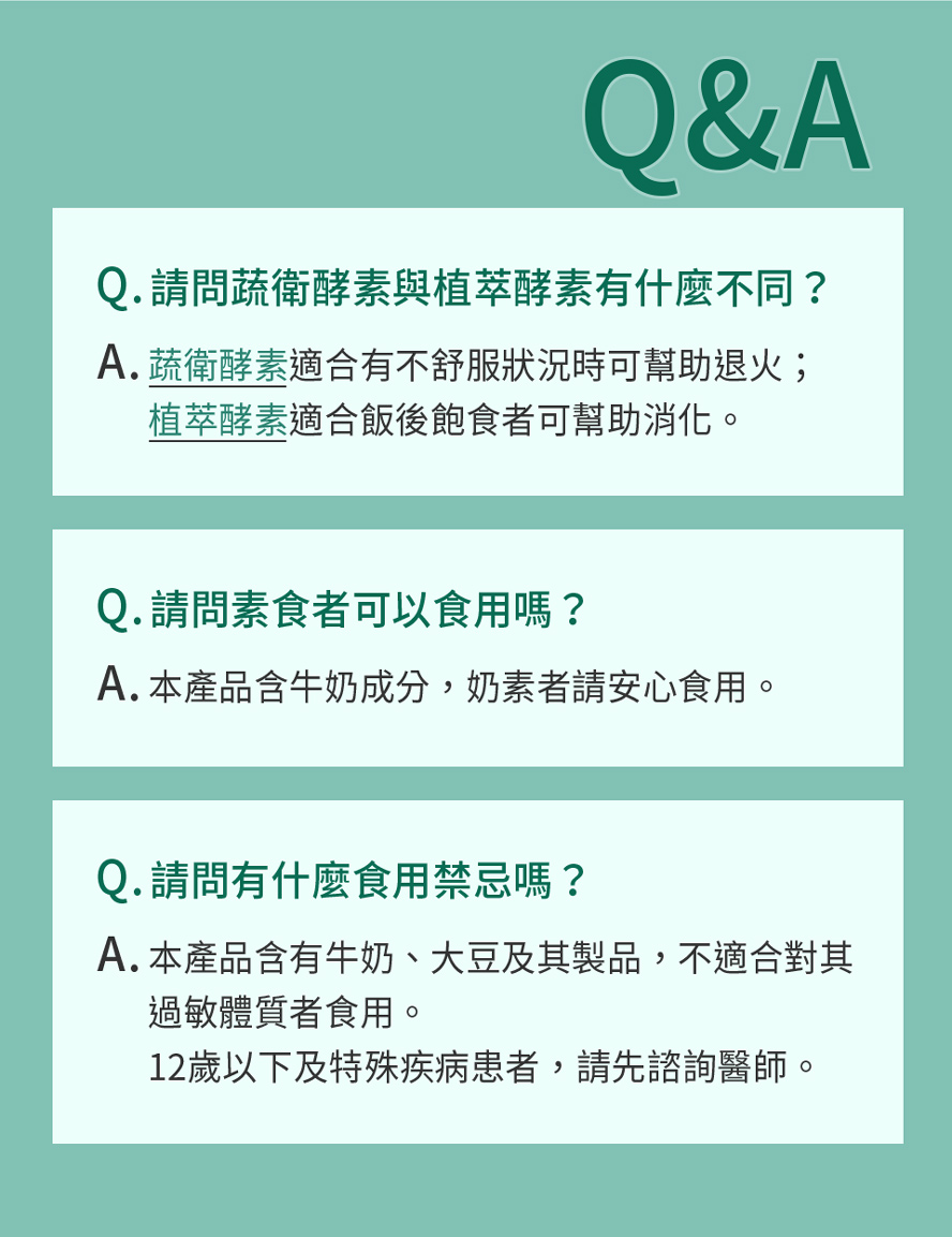 BHK's蔬衛酵素推薦給慣性胃痛、消化性胃潰瘍與胃經常不舒服者食用。