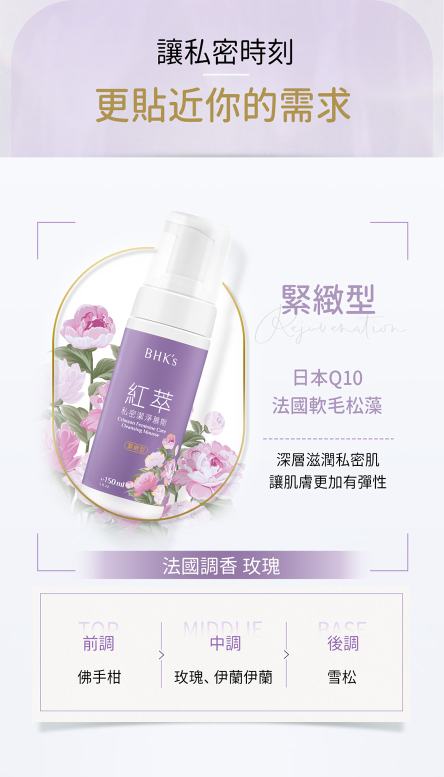 日本Q10擺脫鬆垮乾燥的私密肌，維持私密緊緻有彈性。