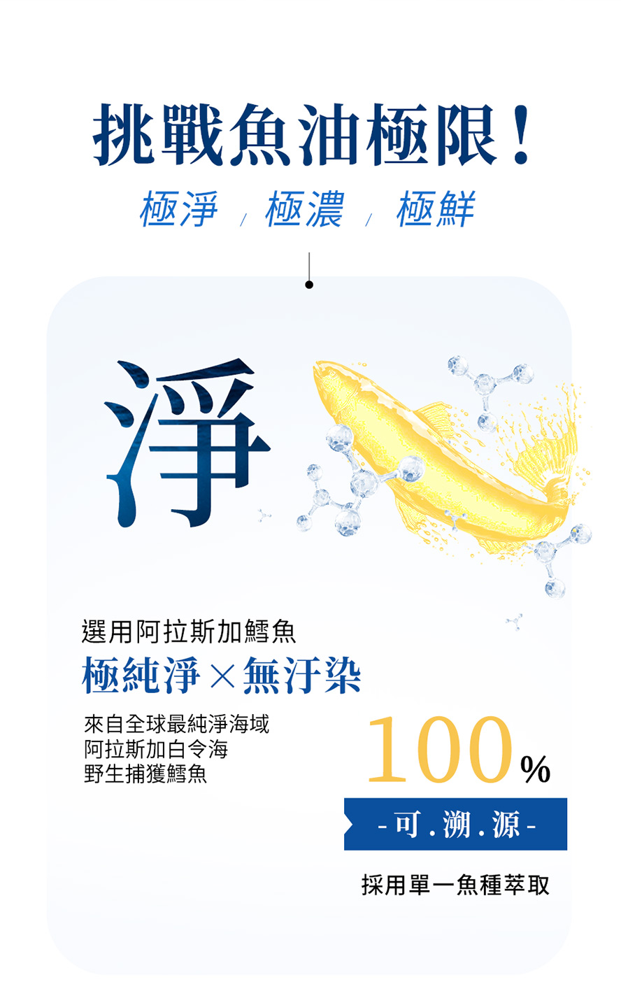 BHK's選用阿拉斯加鱈魚油，純淨無重金屬汙染