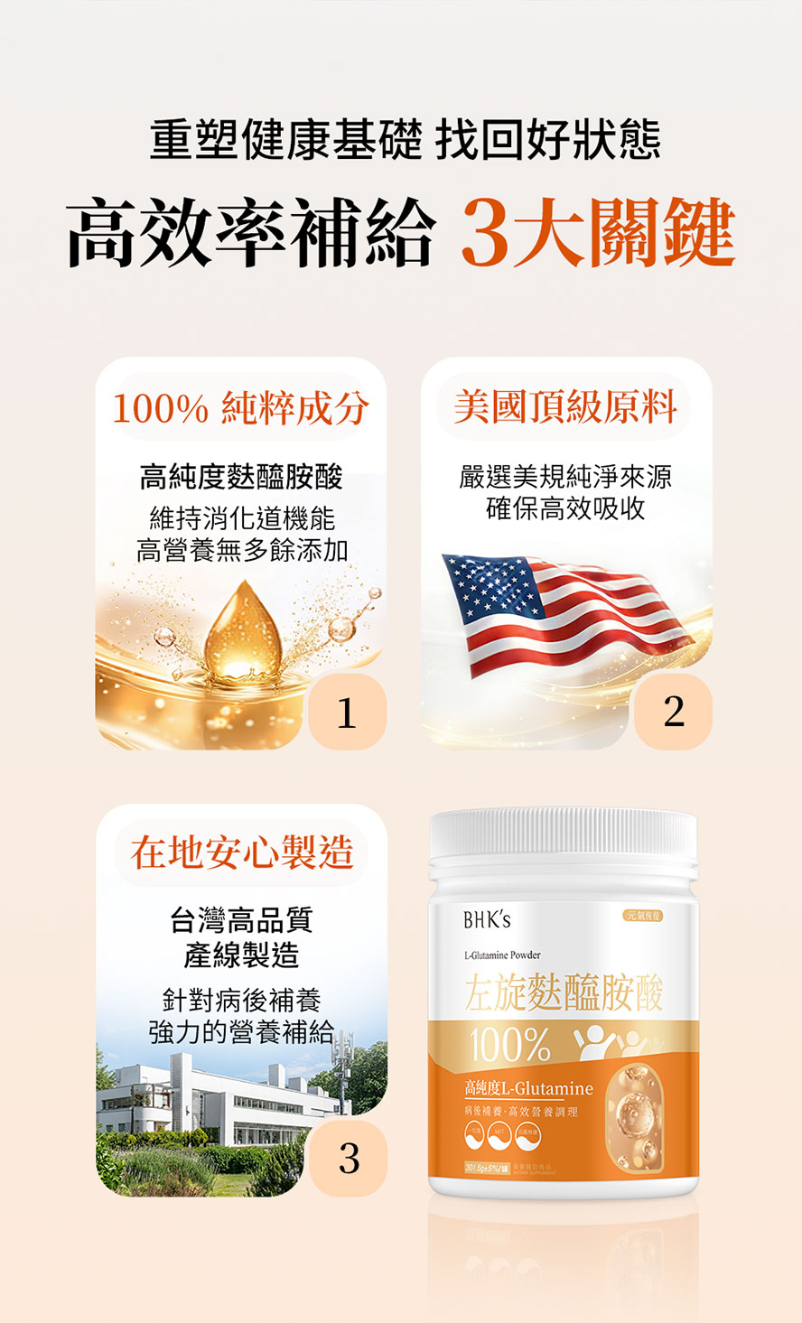 BHK's左旋麩醯胺酸濃度?來源?製造地?