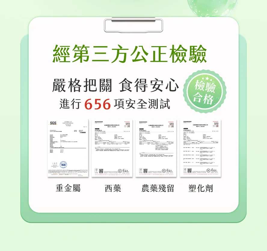 青春荳保健首選，通過第三方檢驗合格