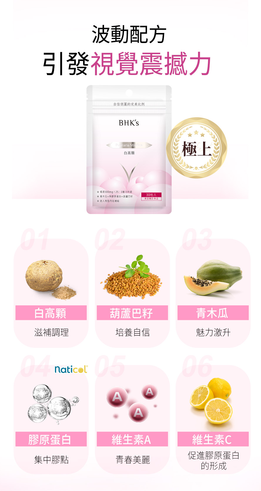 BHKs白高顆添加葫蘆巴籽、青木瓜、膠原蛋白