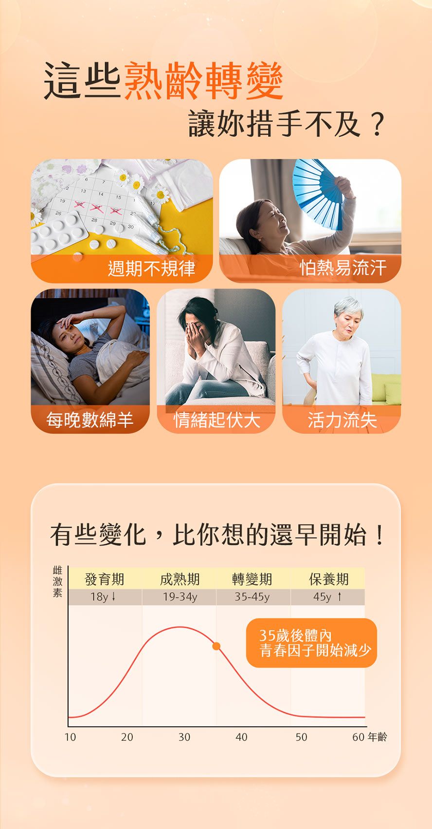 認識熟齡女性更年症狀?易盜汗、睡不著