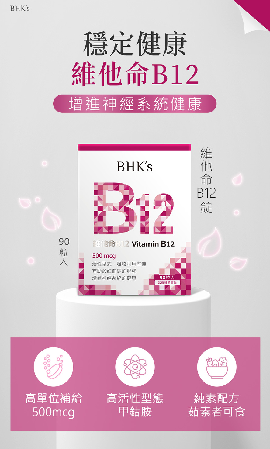 BHK′s維他命B12，調理健康首選。