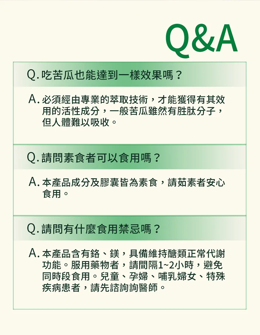 BHK專利苦瓜胜肽,素食可食?食用禁忌?