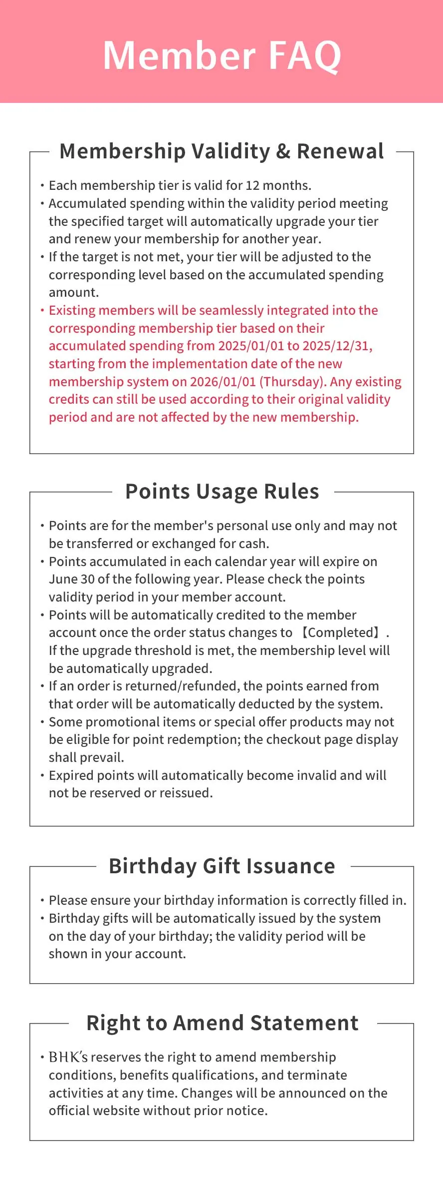 BHK's Membership FAQ