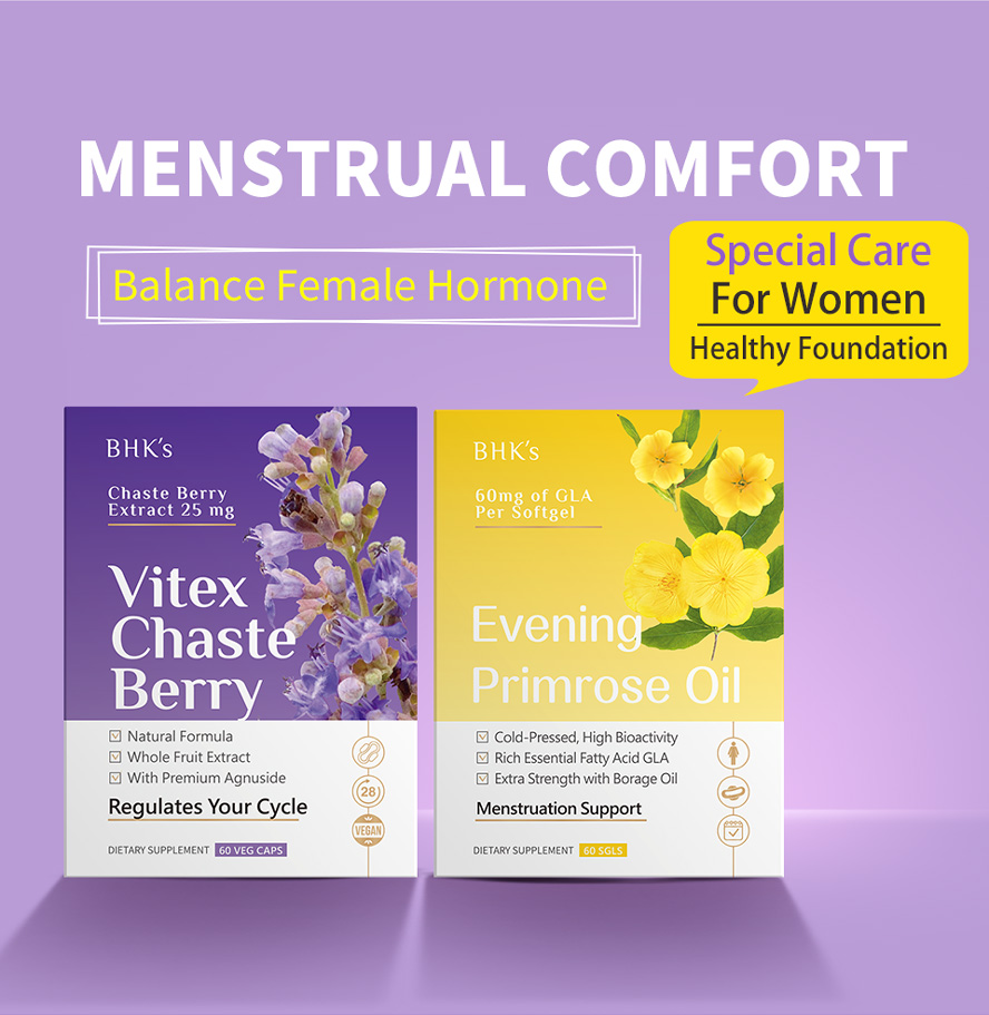 BHK's VitexEveningPrimrose maintains feminine health also comfort women's menstrual period