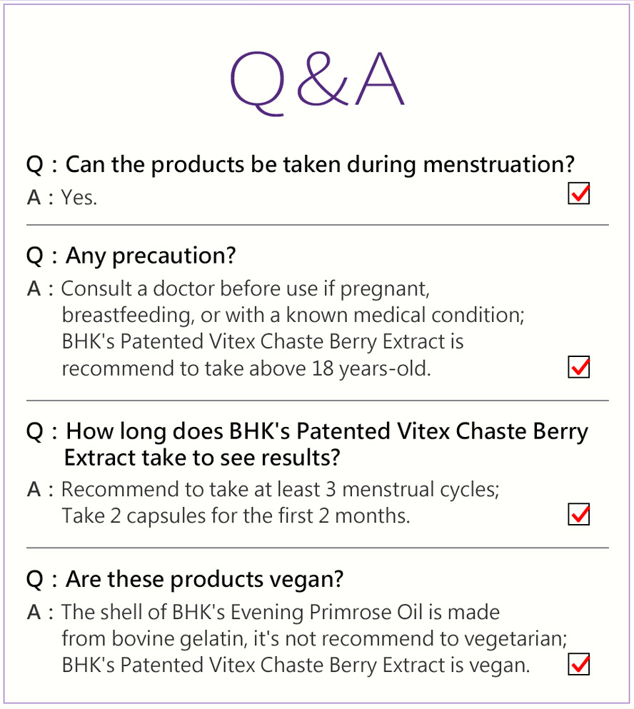 BHK's vitex chasteberry is suggest vegetarian to eat;BHK's EveningPrimrose is not suggest vegetarian to eat