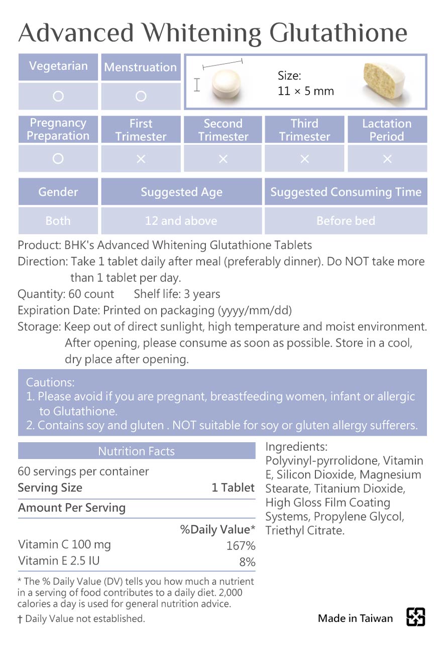 BHK's Glutathione and Ceramide use Japanese patented glutathione