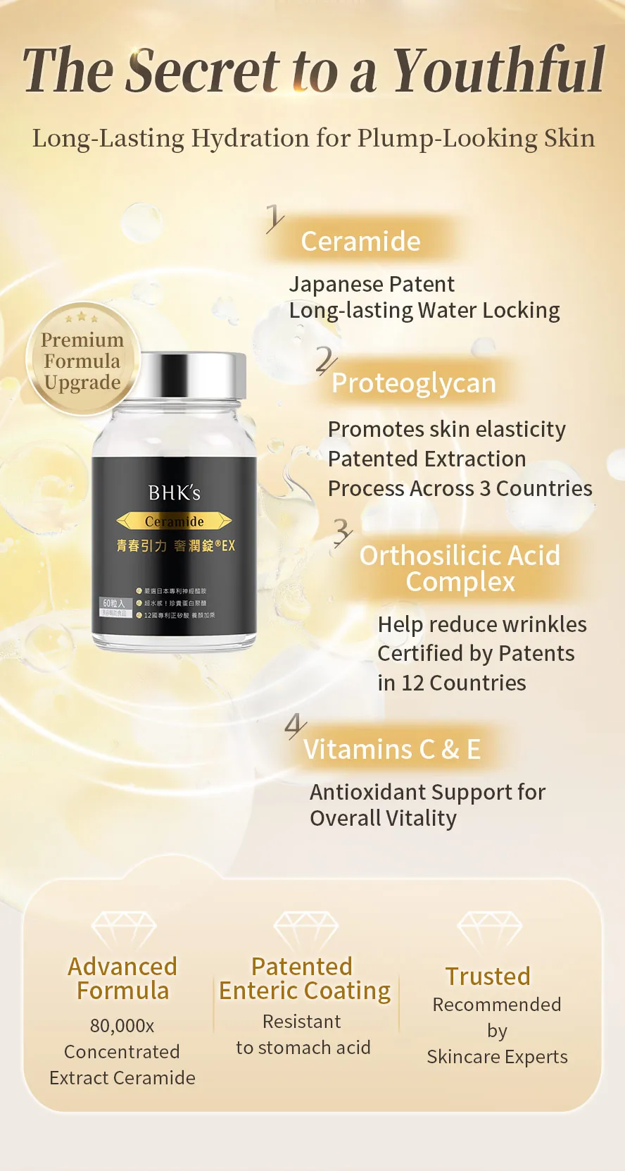 BHK's Glutathione and Ceramide makes you become goddess.
