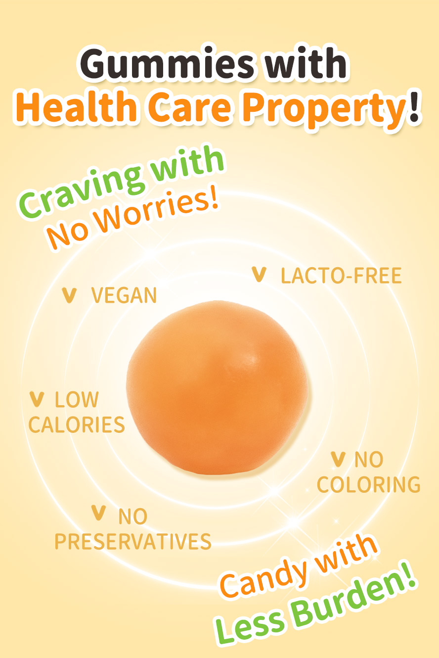 BHK's Lutein Crunchy Gummies is vegan-friendly, low in calories, no coloring, and preservatives.