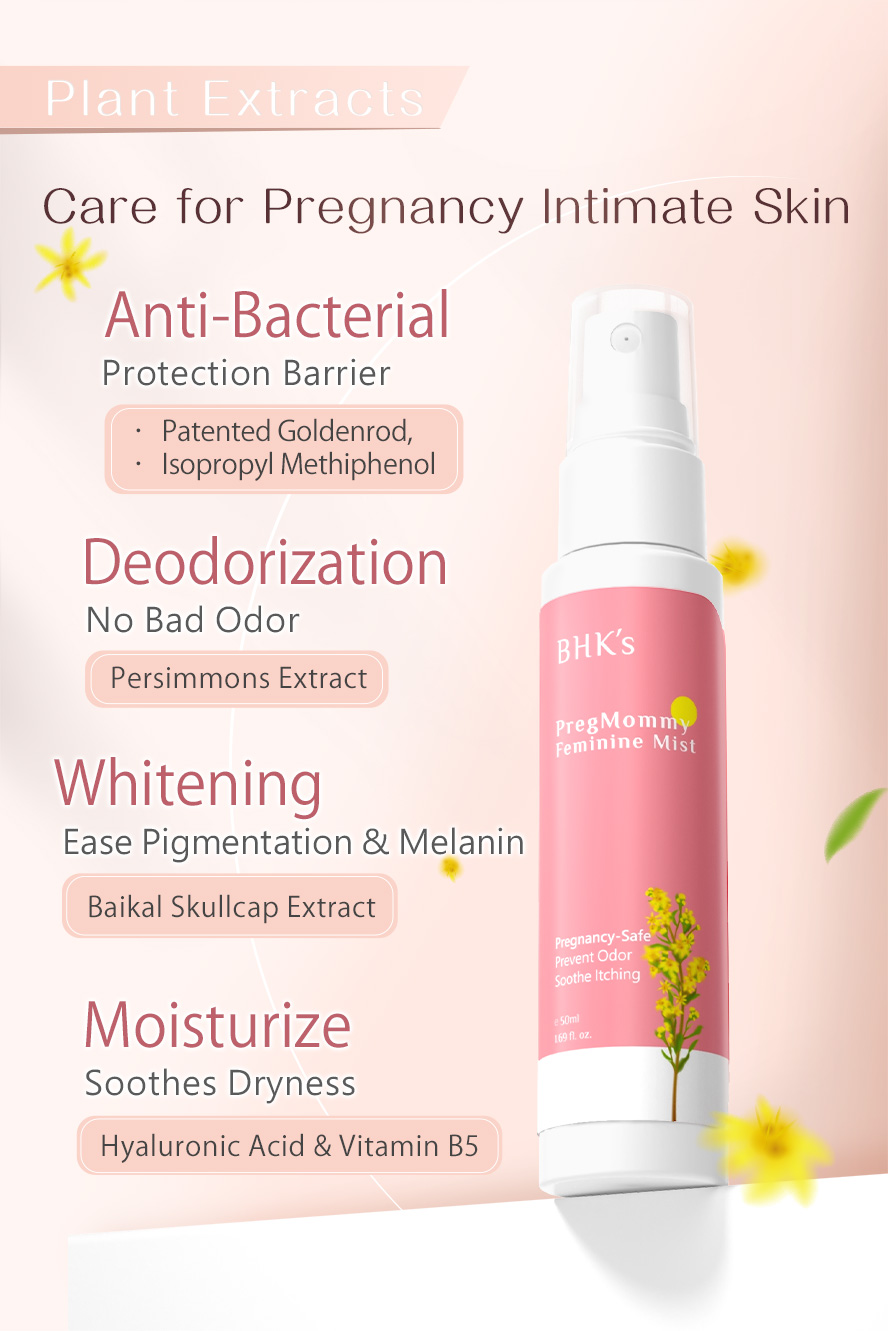BHK's PregMommy Feminine Mist give protection barrier, deodorization, ease intimate skin dullness, and moisturizes skin.