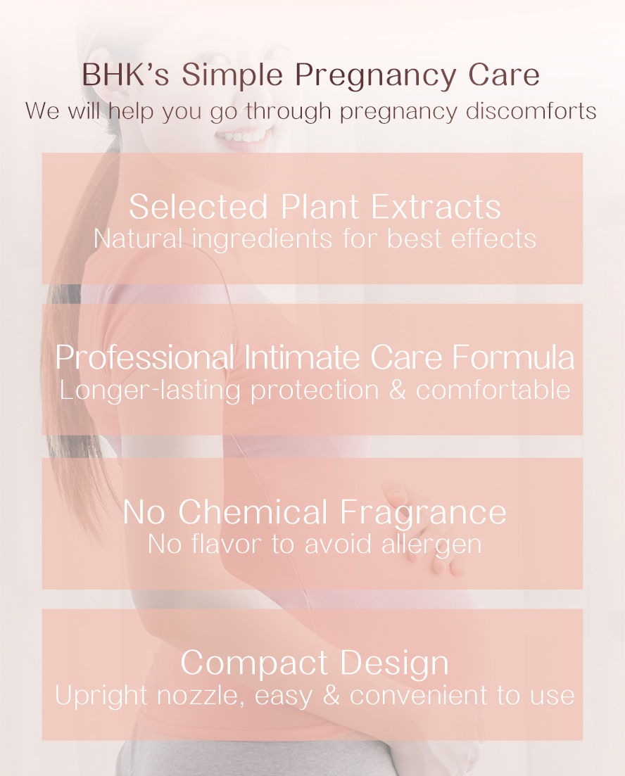 BHK's PregMommy Feminine Mist uses professional intimate care formula without adding chemical fragrance.