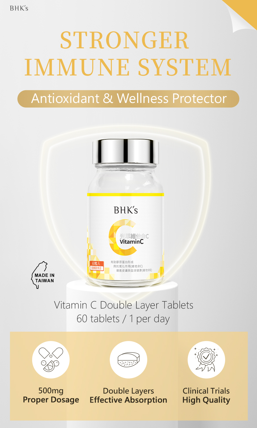 BHK's Vitamin C provides the protection for cells from DNA damage and maintaining a great level of energetic vitality