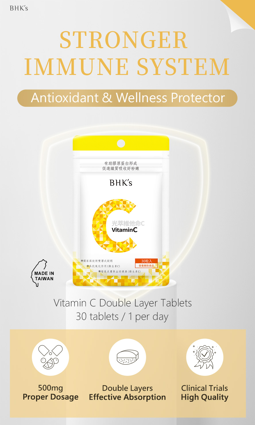 BHK's Vitamin C provides the protection for cells from DNA damage and maintaining a great level of energetic vitality