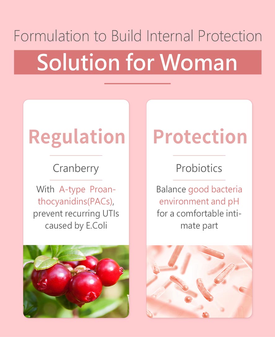 Additional Vitamin C formulated creates double effective performances which carefully support feminine and immune health for women.