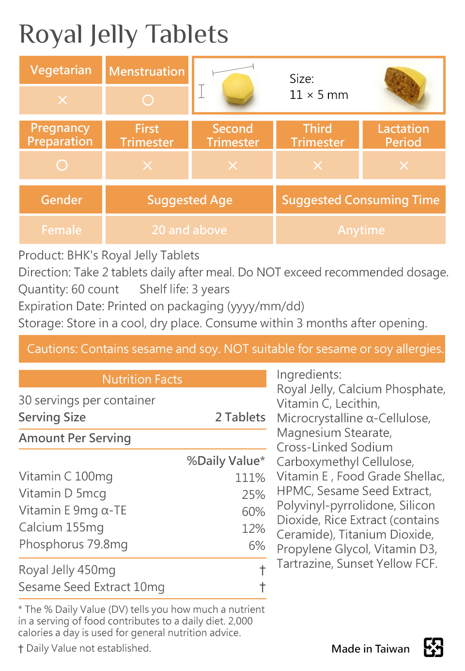 BHK's royal jelly has safety inspection by pharmacist with no side effects