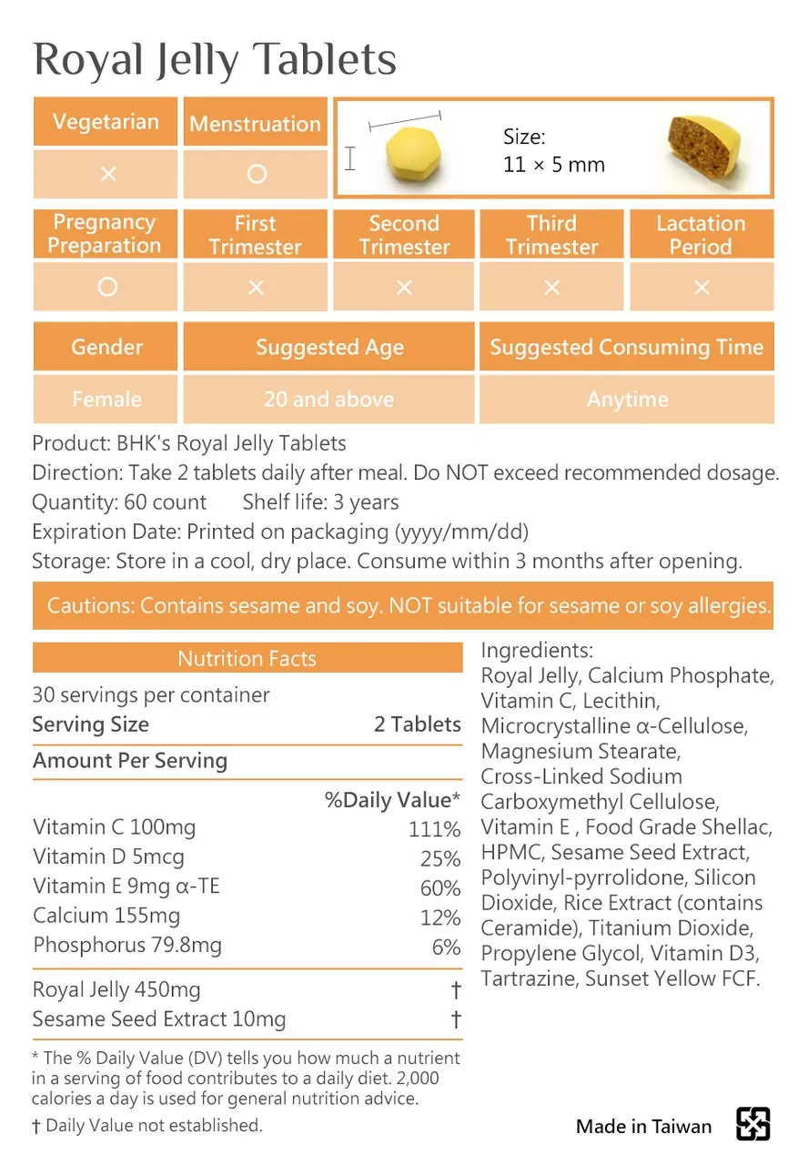 How to Use BHK's Royal Jelly Tablets
