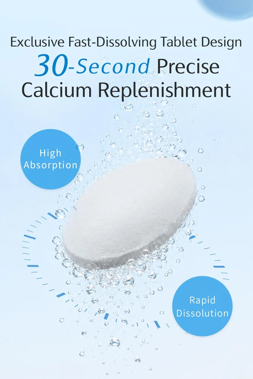 BHK's Amino Acid Chelated Calcium+K2 Tablets features 30-second fast dissolution to rapidly replenish calcium.