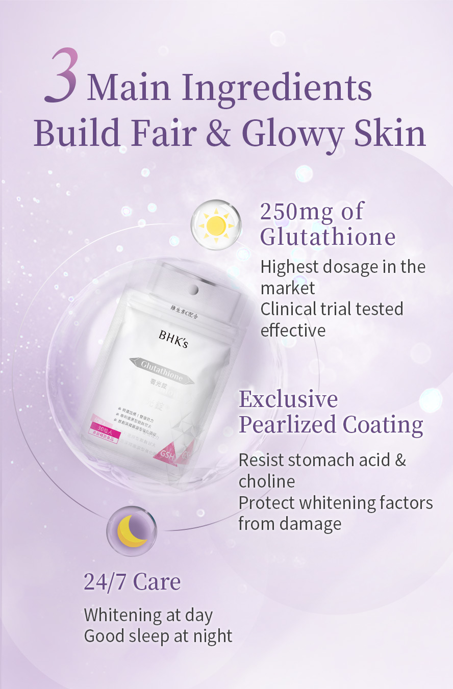 How whiten tanned skin? The best recommended skin whitening way- BHK's Glutathione, skin brightening from inside out