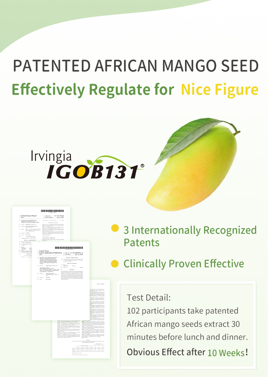 BHK's African Mango uses patented african mango seed with 3 internationally patents and clinically proven effectiveness in 10 weeks.