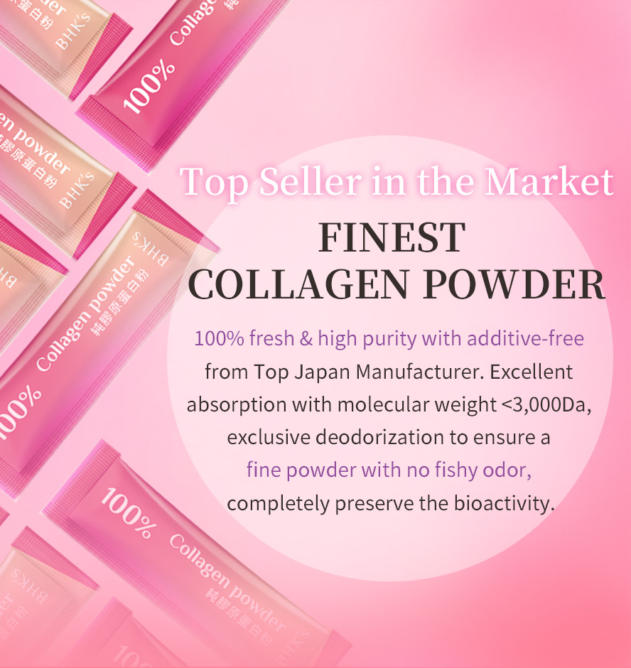 BHK's Collagen Powder is hydrolyzed collagen that broken down into smaller molecules so it’s easier to absorb into your body.