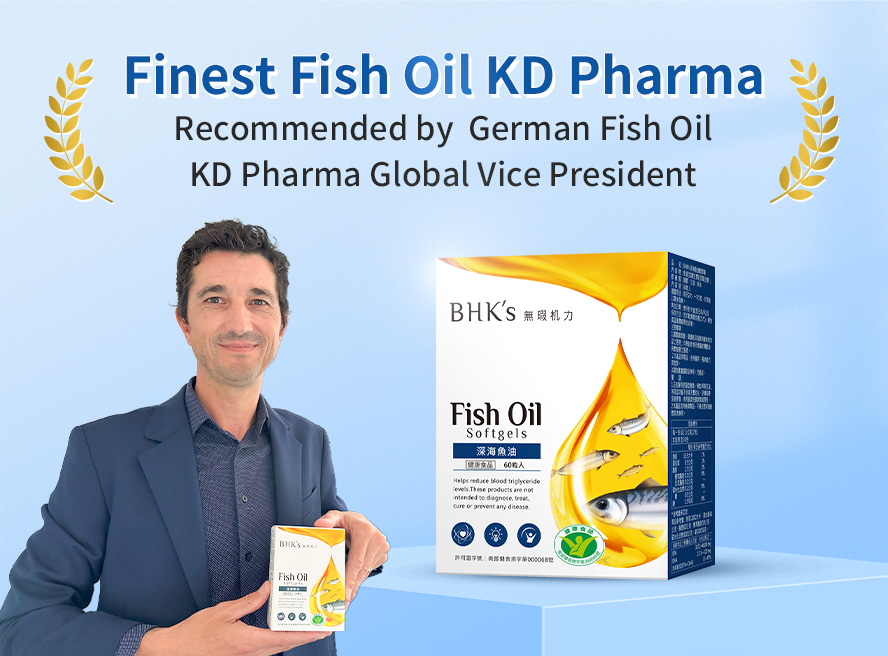 BHK's fish oil TG forms of EPA and DHA were shown to be 48% and 36% better absorbed than EE forms.