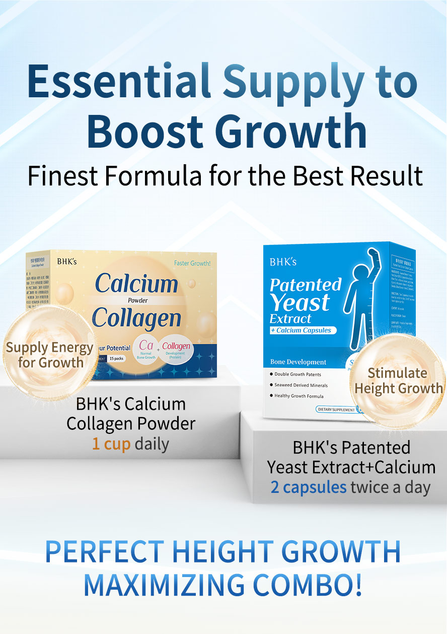 BHK's Patented Yeast Extract+Calcium Capsules  help in height growth.