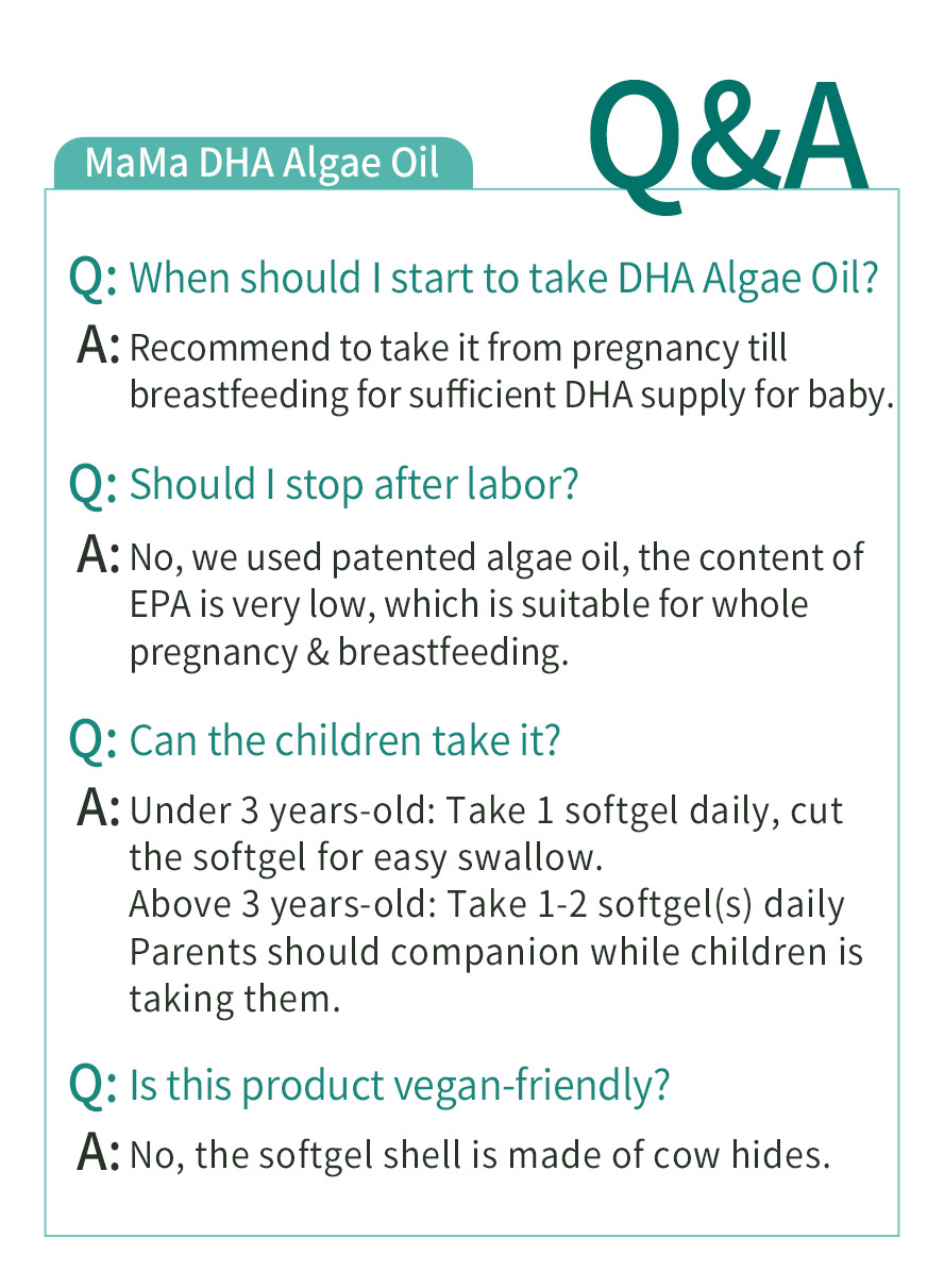 BHK's MaMa DHA Algae Oil Q&A