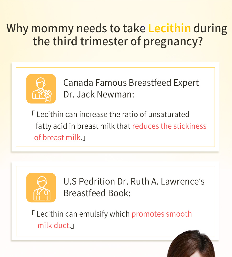BHK's MaMa Lecithin is proven can effectively reduce the stickiness of breast milk and promotes smooth milk duct.
