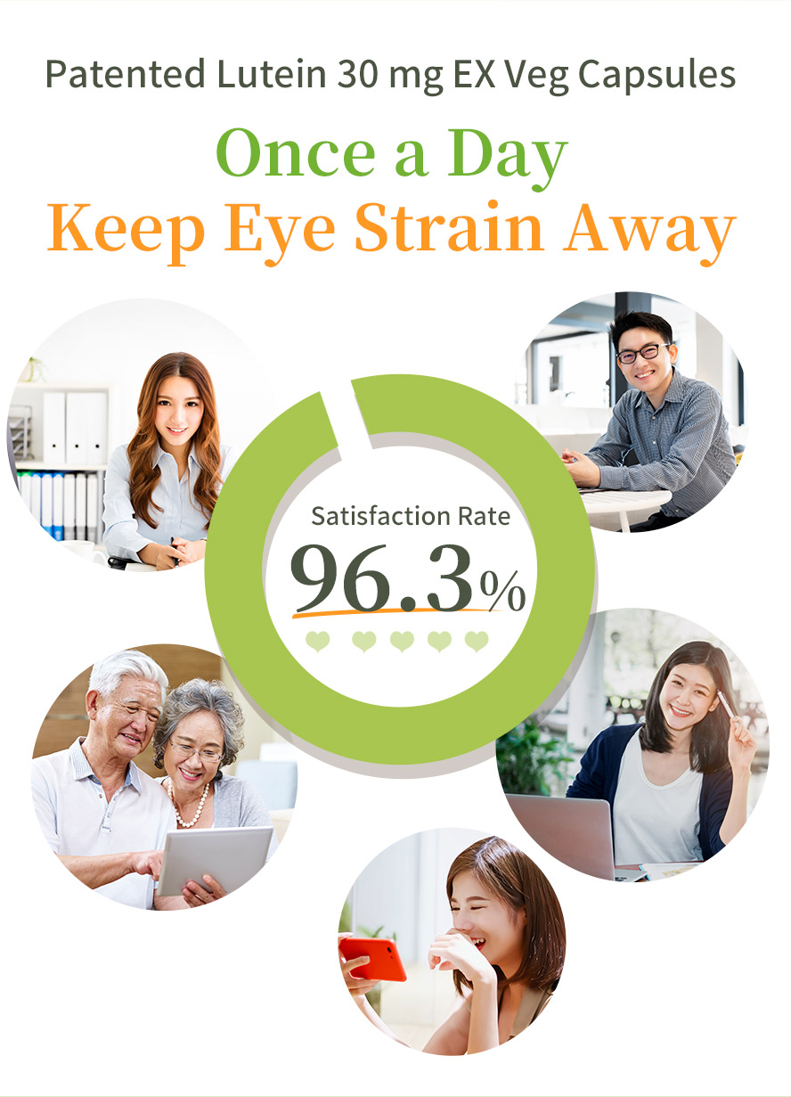 BHK's Patented Lutein EX has 30mg high dosage lutein and rich in anthocyanin for eye protection