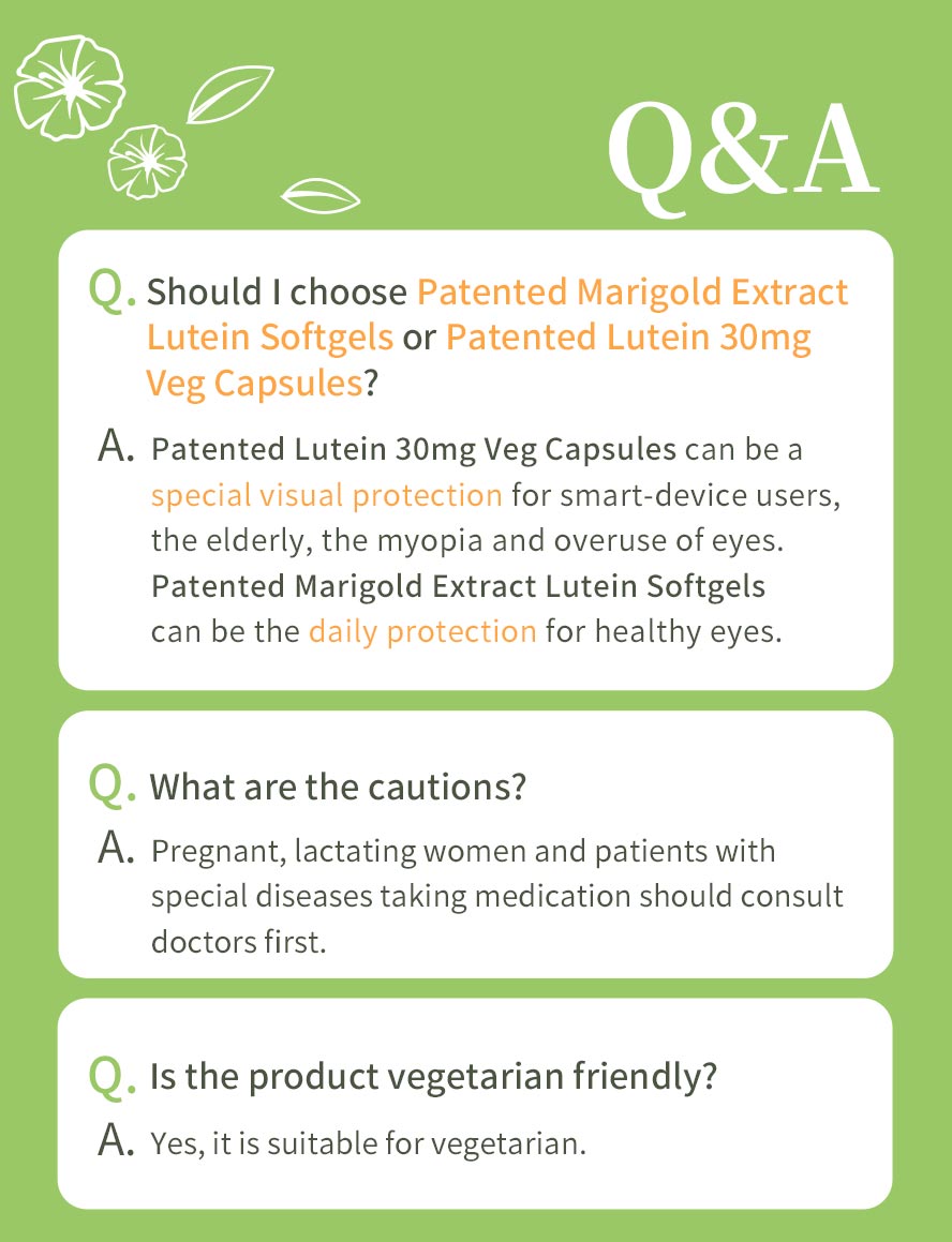 BHK's Patented Lutein EX is suitable for vegetarian