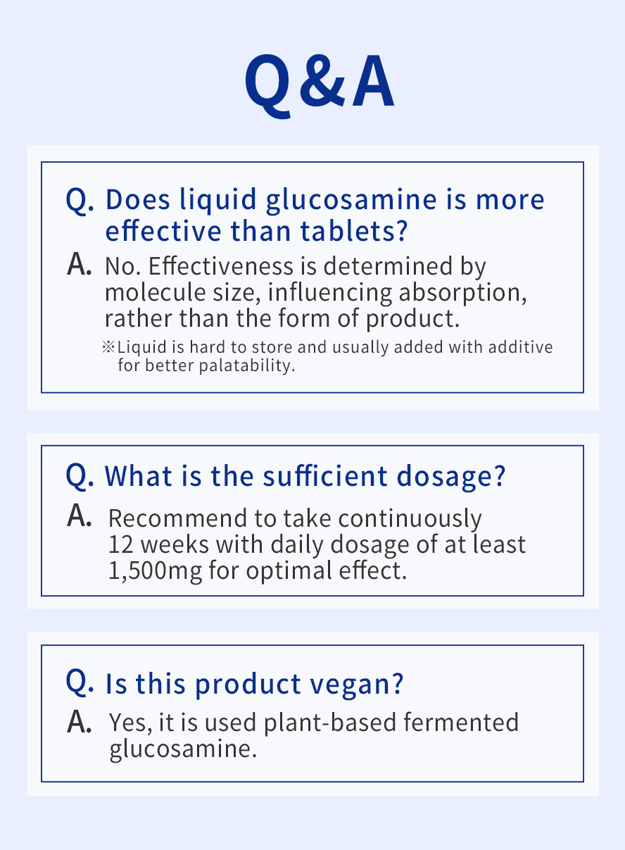 BHK's Glucosamine  has micromolecule ,it's good to absorb.