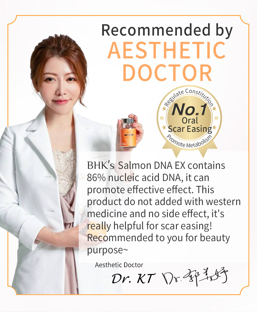 BHKs Salmon DNA Capsules is recommended by professionals, helps to decrease scarring and high quality pharma-grade ingredients.