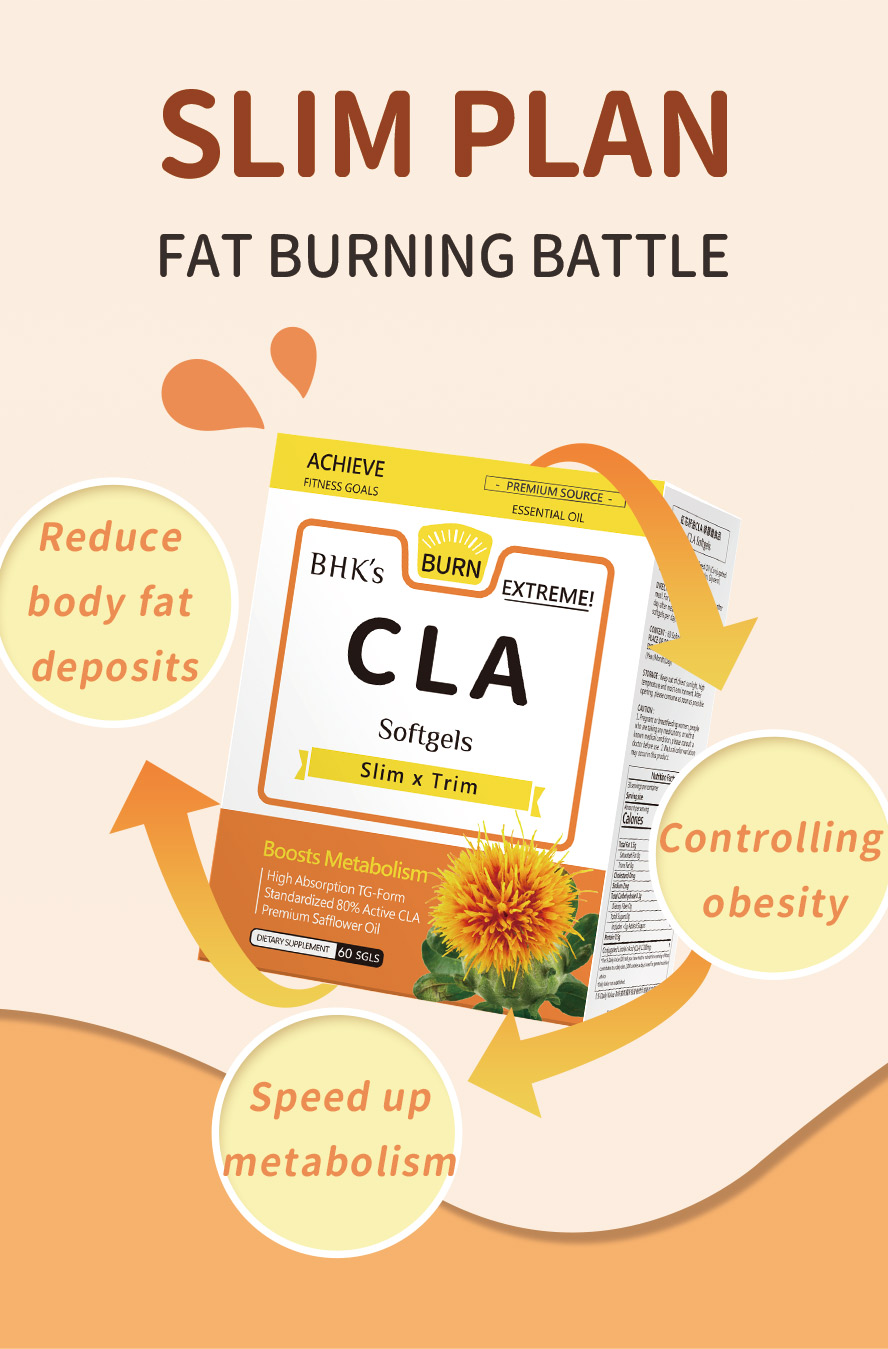 BHK's CLA reduce body fat, improve body composition and increase lean body mass as well as muscle