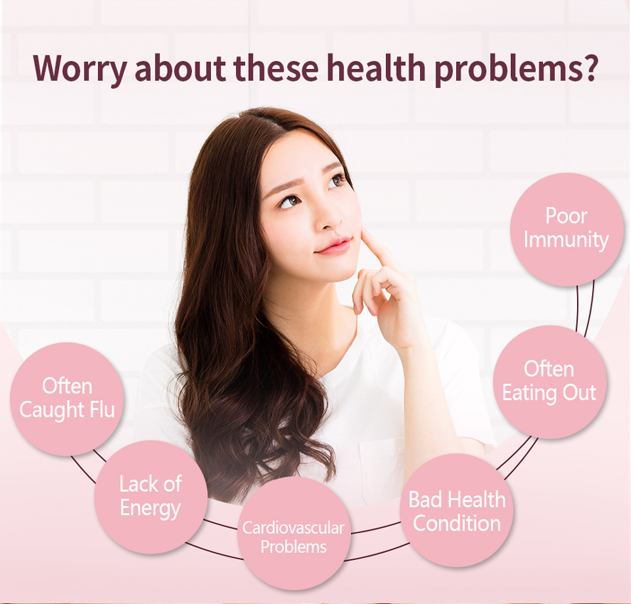 Best health support for people with poor immunity, cariovascular health problems, and often dine out habit.