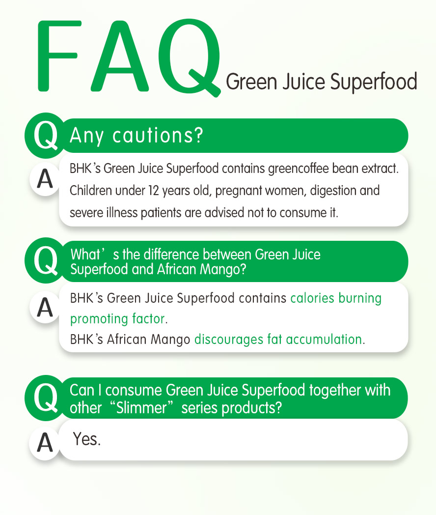 BHK's green juice superfood aids weight loss indirectly by boosting the metabolism.