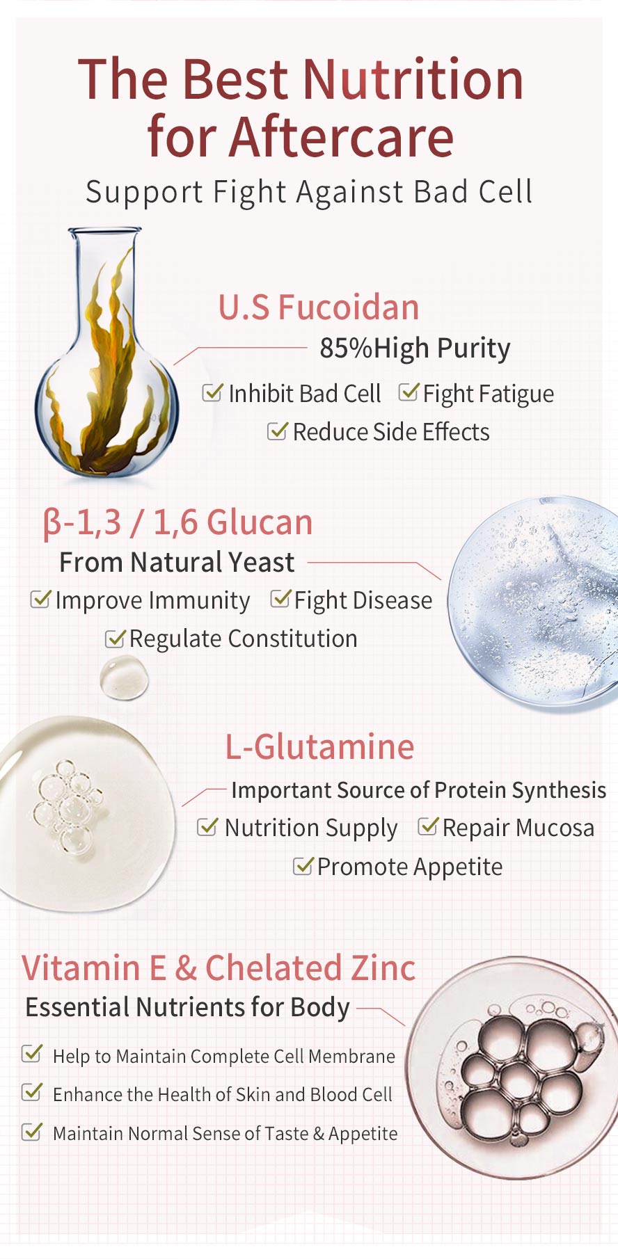 BHK's fucoidan has polysaccharide which is more than ganoderma.