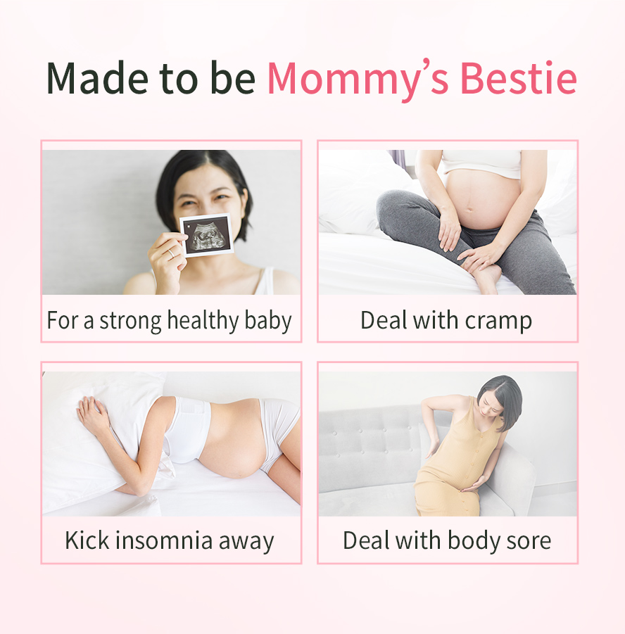 Hight amount of calcium needed for baby's growth during pregnancy will causes mother suffer to calcium deficiency along with cramps, backache, poor sleeping quality & insomnia