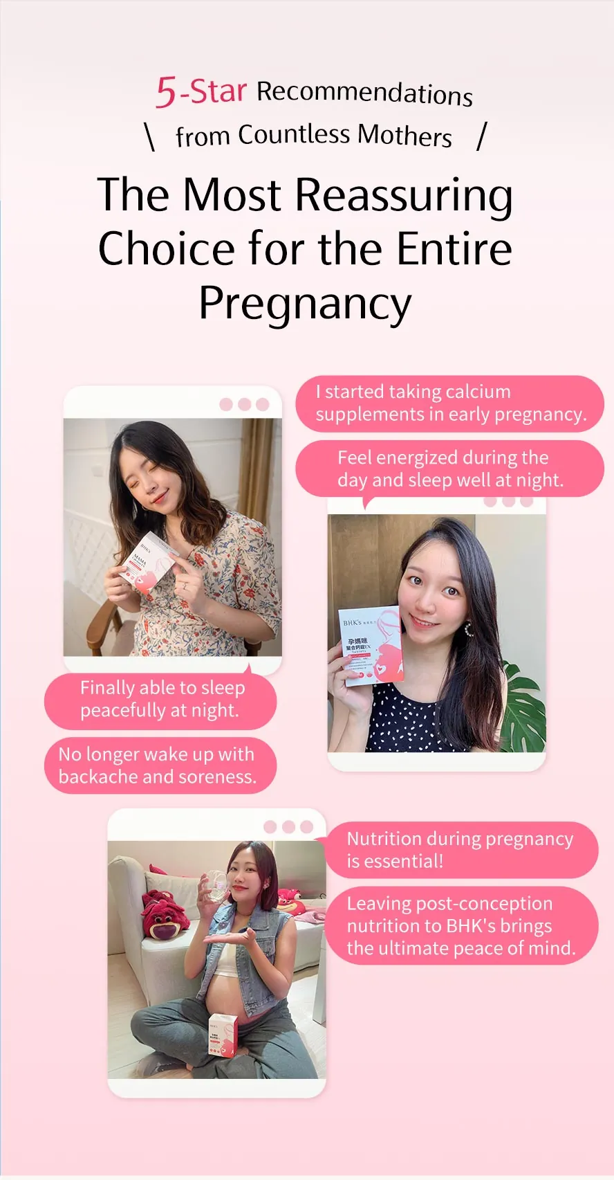 5-Star Rated by Mothers: BHK's MaMa Calcium EX Tablets are the Trusted Choice Throughout Pregnancy