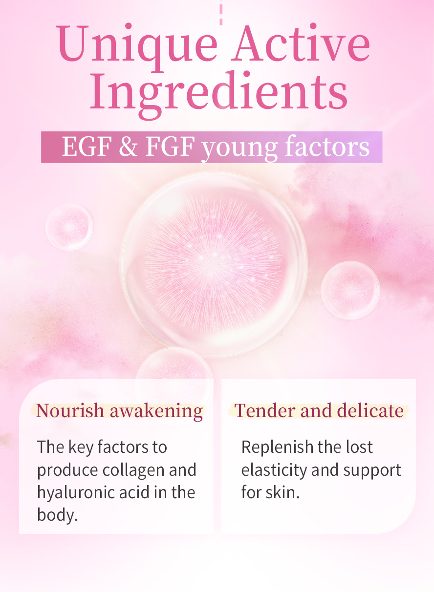 Contains EGF and FGF ingredients