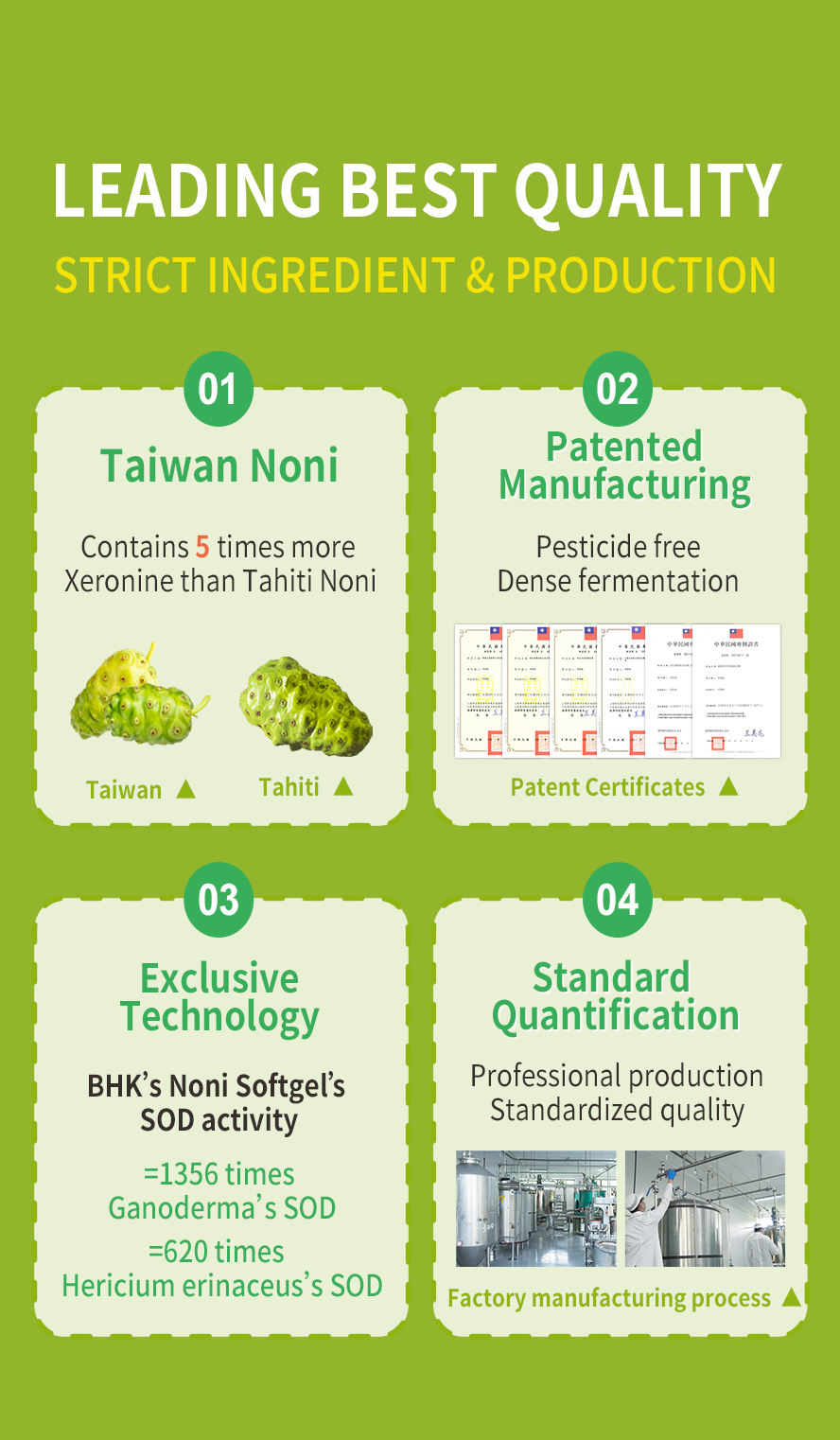 BHK's Noni is Taiwanese noni, it's very good variety.