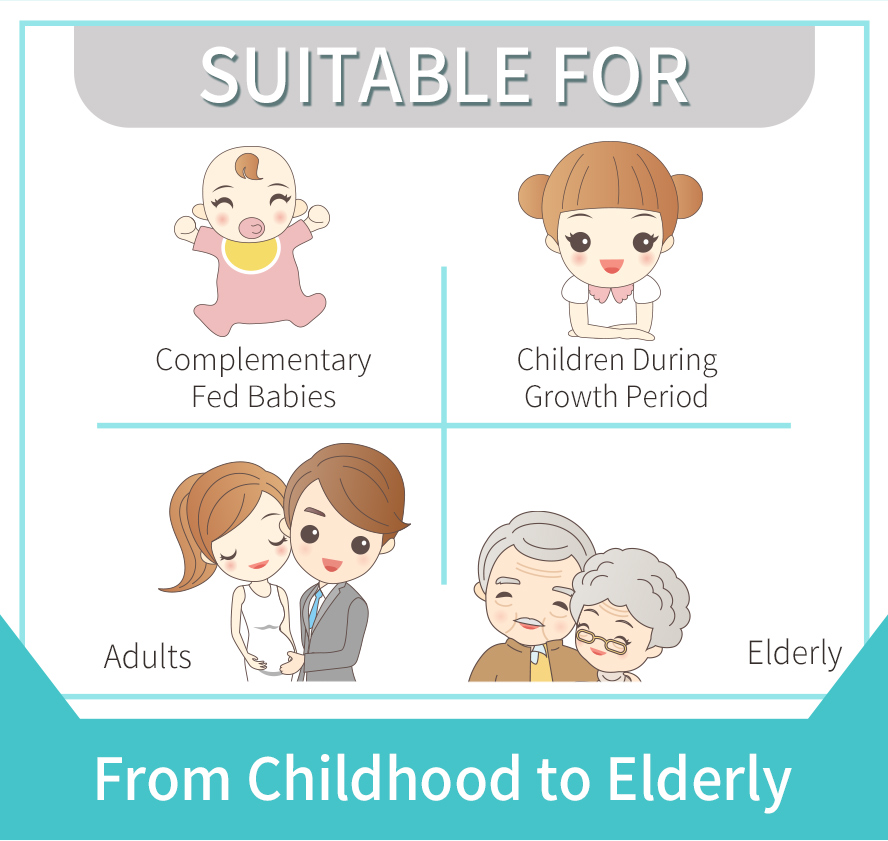 BHK's Probiotic Powder is suitable for babies, children and the elderly.