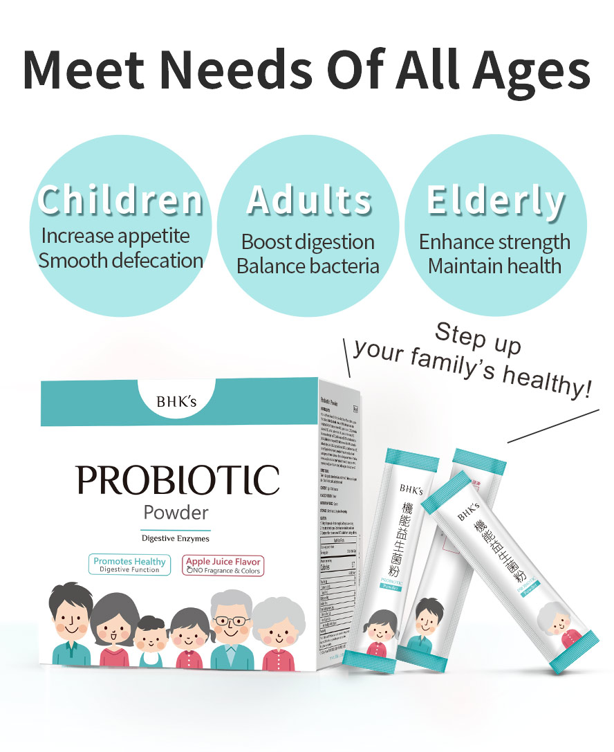 BHK's Probiotic Powder is appropriate for all age groups.