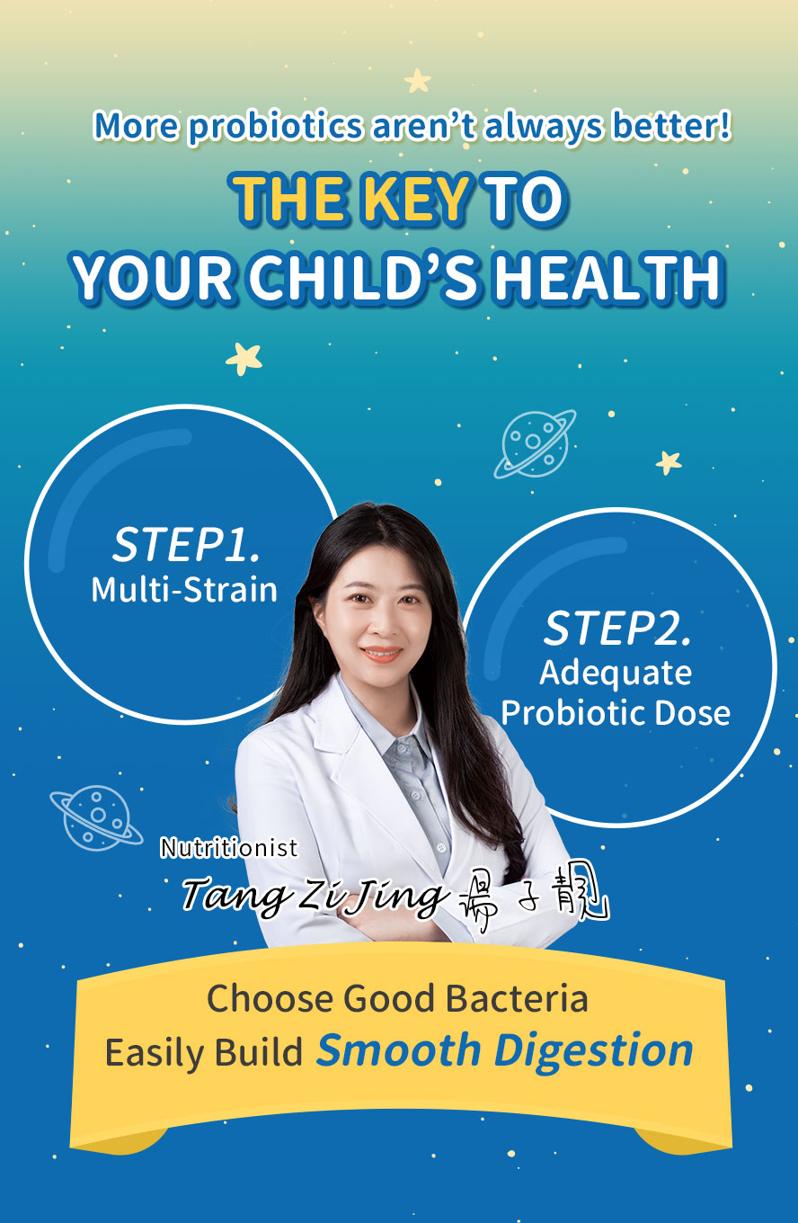 The right CFU count and diverse strains to help kids build a healthy gut.