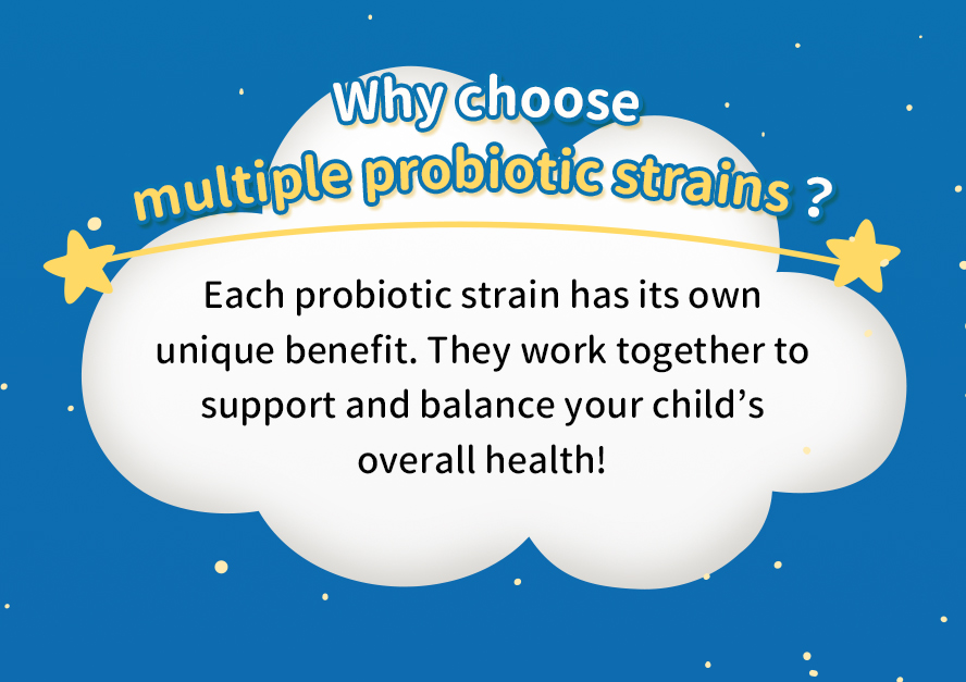 Multi-strain formula to aid digestion and grow good bacteria.